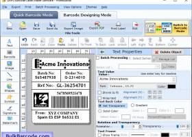 Bulk Barcode Generator Software screenshot