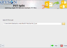 Aryson Split PST Software screenshot