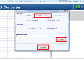 GainTools DBX to MSG Converter Tool screenshot