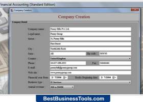 Financial Accounting Tool screenshot