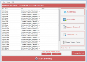 Batch PowerPoint Files Binder screenshot
