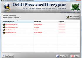 Orbit Password Decryptor screenshot