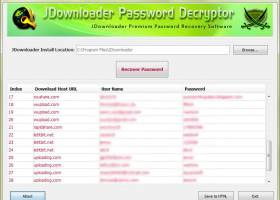 Password Decryptor for JDownloader screenshot