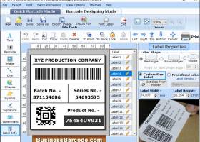 Packaging Barcode Labels screenshot