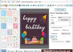 Make Birthday Cards Software screenshot