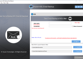 AOL Backup Tool screenshot