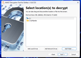 Avast Decryption Tool for DoNex screenshot