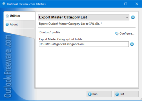 Export Master Category List for Outlook screenshot