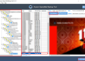 Aryson Opera Mail Backup Tool screenshot