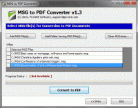 Convert Outlook MSG to PDF screenshot