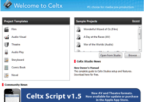 Celtx screenshot