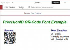 PrecisionID QR-Code Barcode Fonts screenshot