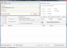 Hotmail Email Extractor screenshot
