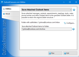 Save Attached Outlook Items screenshot