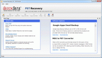 QuickData Outlook PST Recovery screenshot