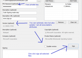 Sign PE screenshot