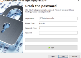 Avast Decryption Tool for TargetCompany screenshot