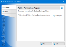 Folder Permissions Report for Outlook screenshot