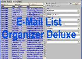 EMail List Organizer Deluxe screenshot