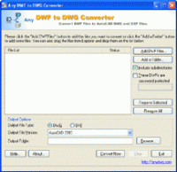 DWF to DWG Converter 2011.10 screenshot