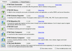 DTM Dashboard screenshot