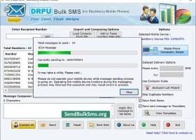 Send Bulk SMS BlackBerry screenshot