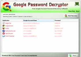 Google Password Decryptor screenshot