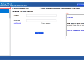 Aryson Email Backup Wizard screenshot