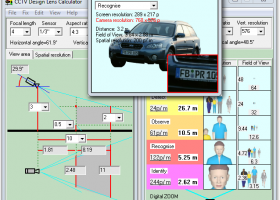 CCTV Design Lens Calculator screenshot