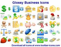 Glossy Business Icon Set screenshot