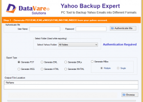 DataVare Yahoo Backup Expert screenshot