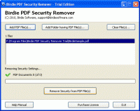 Remove PDF Password screenshot