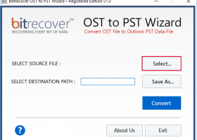 Import OST file Exchange 2010 to PST screenshot