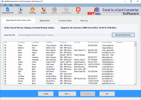 Excel to vCard Converter screenshot