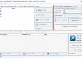 Excel Search and Replace Batch screenshot