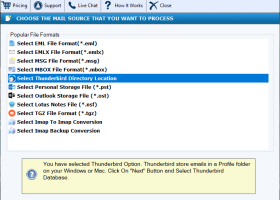 FixVare Thunderbird to TGZ Converter screenshot