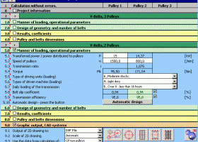 MITCalc V-Belts Calculation screenshot