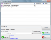 TextFileMerger screenshot