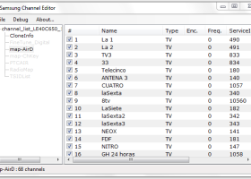 SamsChannelEditor screenshot