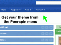 Customize MySpace by Peerspin screenshot