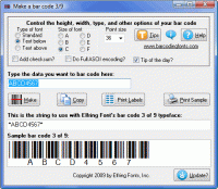 Free Bar Code 3 of 9 screenshot