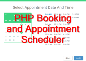 VeryUtils PHP Booking and Appointment Scheduler screenshot