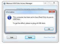 Wenovo USB Disks Access Manager screenshot