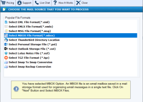 FixVare MBOX to EMLX Converter screenshot