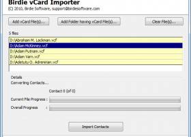 Birdie vCard Importer screenshot