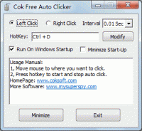 Cok Free Auto Clicker screenshot