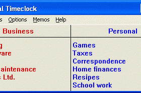 Personal Timeclock screenshot