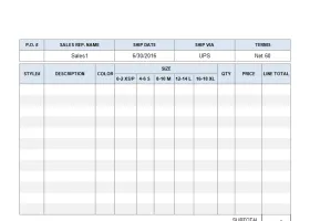 Clothing Store Invoice Template screenshot