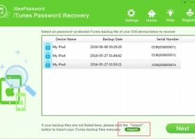 iSeePassword - iTunes Password Recovery V2.1.3.0 screenshot