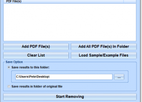 PDF Remove Images From Multiple Files Software screenshot